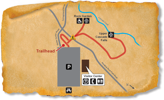 Map of TRACK Trail at Hanging Rock State Park