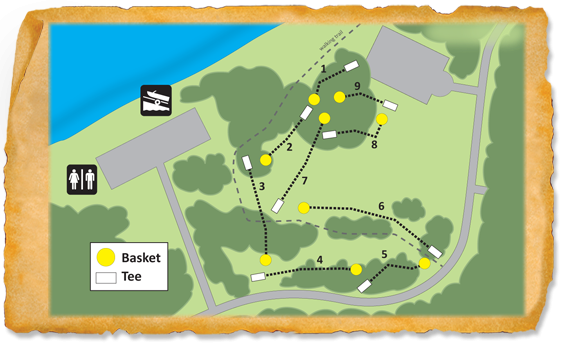 Map of Lake Poinsett Recreation Area Disc Golf Course