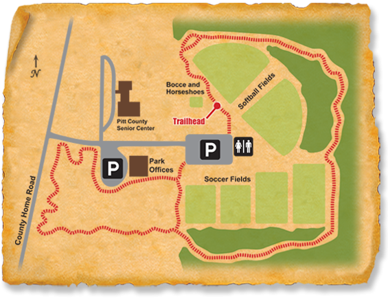 Map of TRACK Trail at Alice F. Keene Park