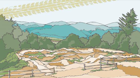 Rocky Knob pump track illustration