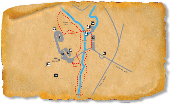 Map of the TRACK Trail path through the park