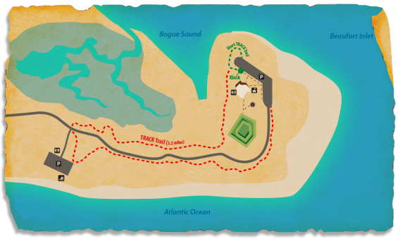 Fort Macon State Park TRACK Trail Map