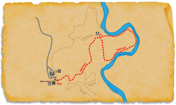 TRACK Trail map at Good Earth State Park