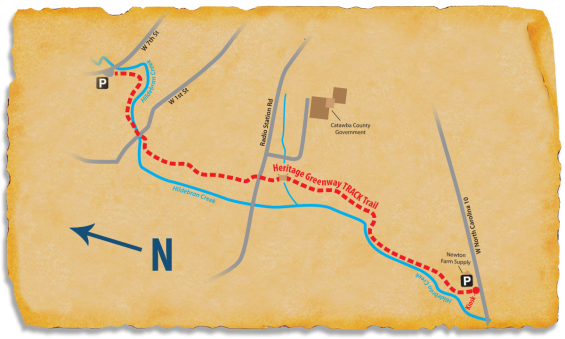 Map of TRACK Trail at Heritage Trail Greenway
