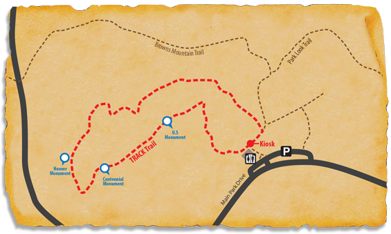 Map of TRACK Trail at Kings Mountain National Military Park