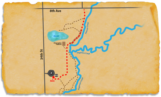 Map of TRACK Trail at Loblolly Woods Nature Park