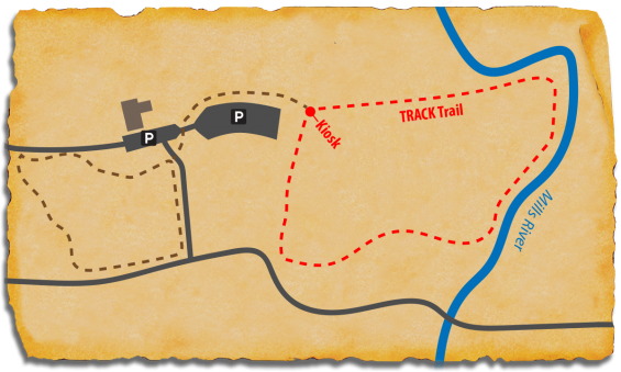 Map of TRACK Trail at Mills River Park