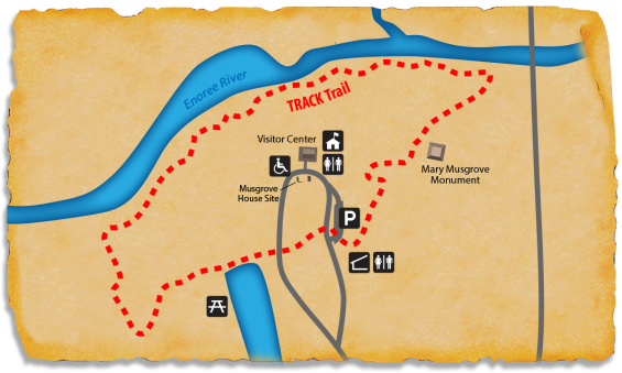 Map of TRACK Trail at Musgrove Mill