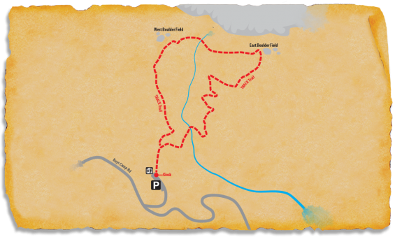 Map of Rumbling Bald TRACK Trail