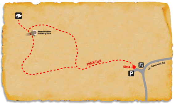 Map of TRACK Trail at Mount Roosevelt Friendship Tower