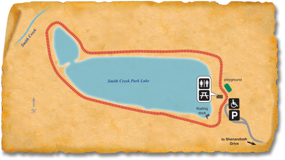 Map of TRACK Trail at Smith Creek Park