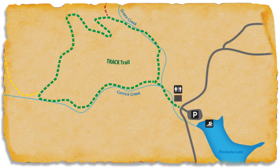 Map of TRACK Trail at Table Rock State Park