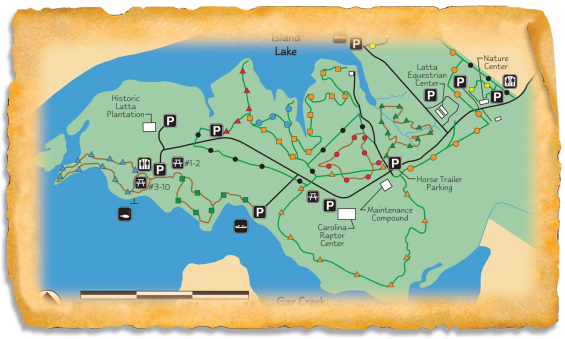 Map of TRACK Trail at Latta Plantation