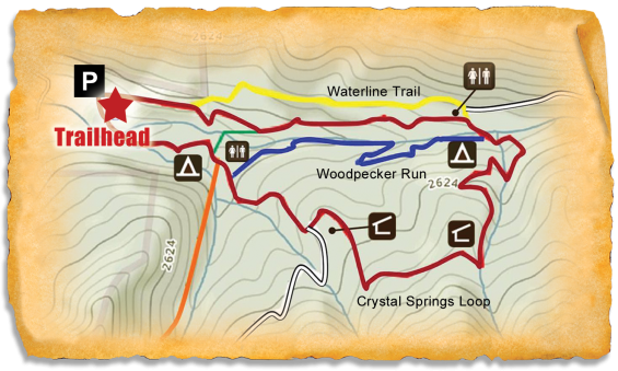 Crystal Springs Recreation Area TRACK Trail map