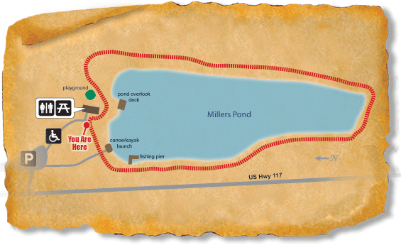 Map of TRACK Trail at Millers Pond Park