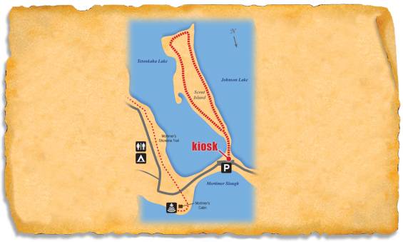 Map of TRACK Trail at Oakwood Lakes State Park