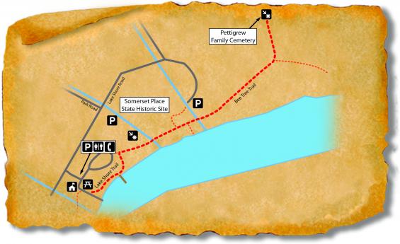 Map of TRACK Trail at Pettigrew State Park