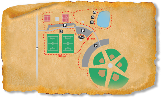 Map of TRACK Trail at Town Creek Park