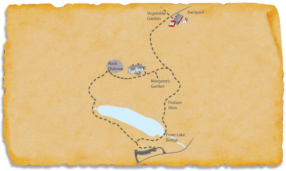 Map of TRACK Trail at Carl Sandburg Home National Historic Site