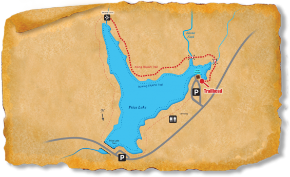 Map of TRACK Trail at Price Lake