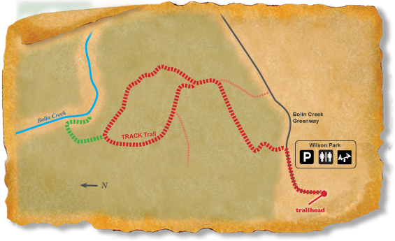 Map of TRACK Trail at Town of Carrboro