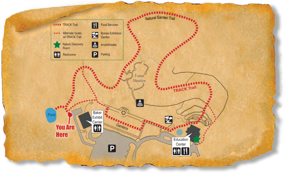 Map of TRACK Trail at North Carolina Arboretum