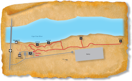 Map of TRACK Trail at Cape Fear River Trail