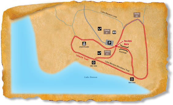 Map of TRACK Trail at Lake Benson Park
