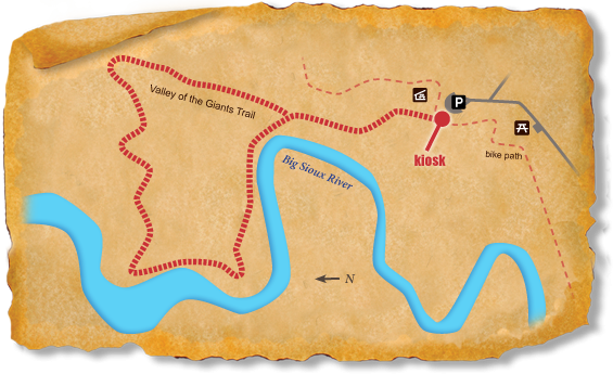 Map of TRACK Trail at Big Sioux Recreation Area