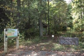 Kids in Parks trailhead sign with brochures
