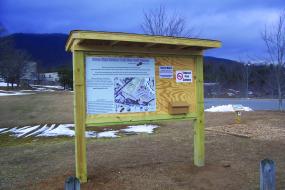 Owen high school disc golf course kiosk