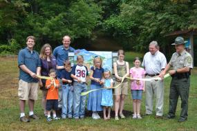 Claytor lake TRACK Trail ribbon cutting ceremony