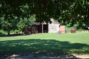 Stone picnic shelter