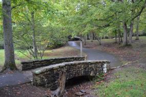 Small bridge on Hungry Mother State Park TRACK Trail