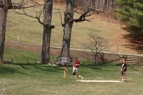 Disc Golfers on course