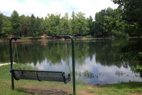 Swing looking over the lake