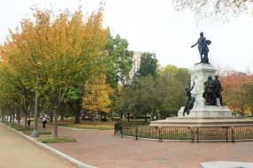 Lafayette Statue in Autumn