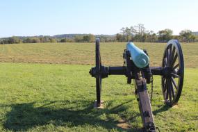 Cannon in field