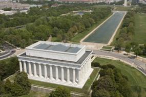 Aerial view of the the National Mall