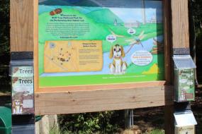 Trailhead kiosk with brochures