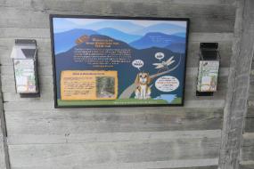 TRACK Trail sign with brochures