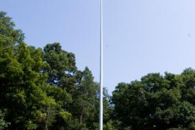 American flag on tall pole