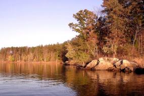 Rocks on the banks of the lake