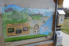 Kids in Parks trailhead sign and brochures