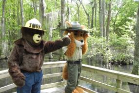 Smokey Bear and Ranger Parker Redfox