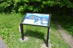 TRACK Trail sign with brochures