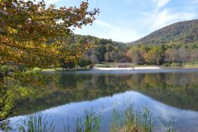 Mountains reflecting in the lake