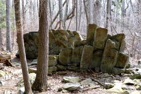 Blocky rock formation