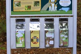 Kids in Parks trailhead sign with brochures