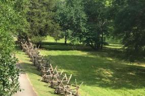 Historic, period fencing at Musgrove Mill